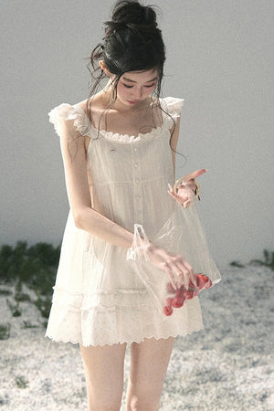 Lace Ruffled Babydoll Dress