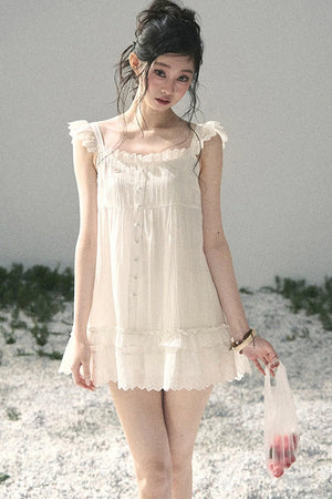 Lace Ruffled Babydoll Dress
