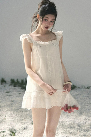 Lace Ruffled Babydoll Dress