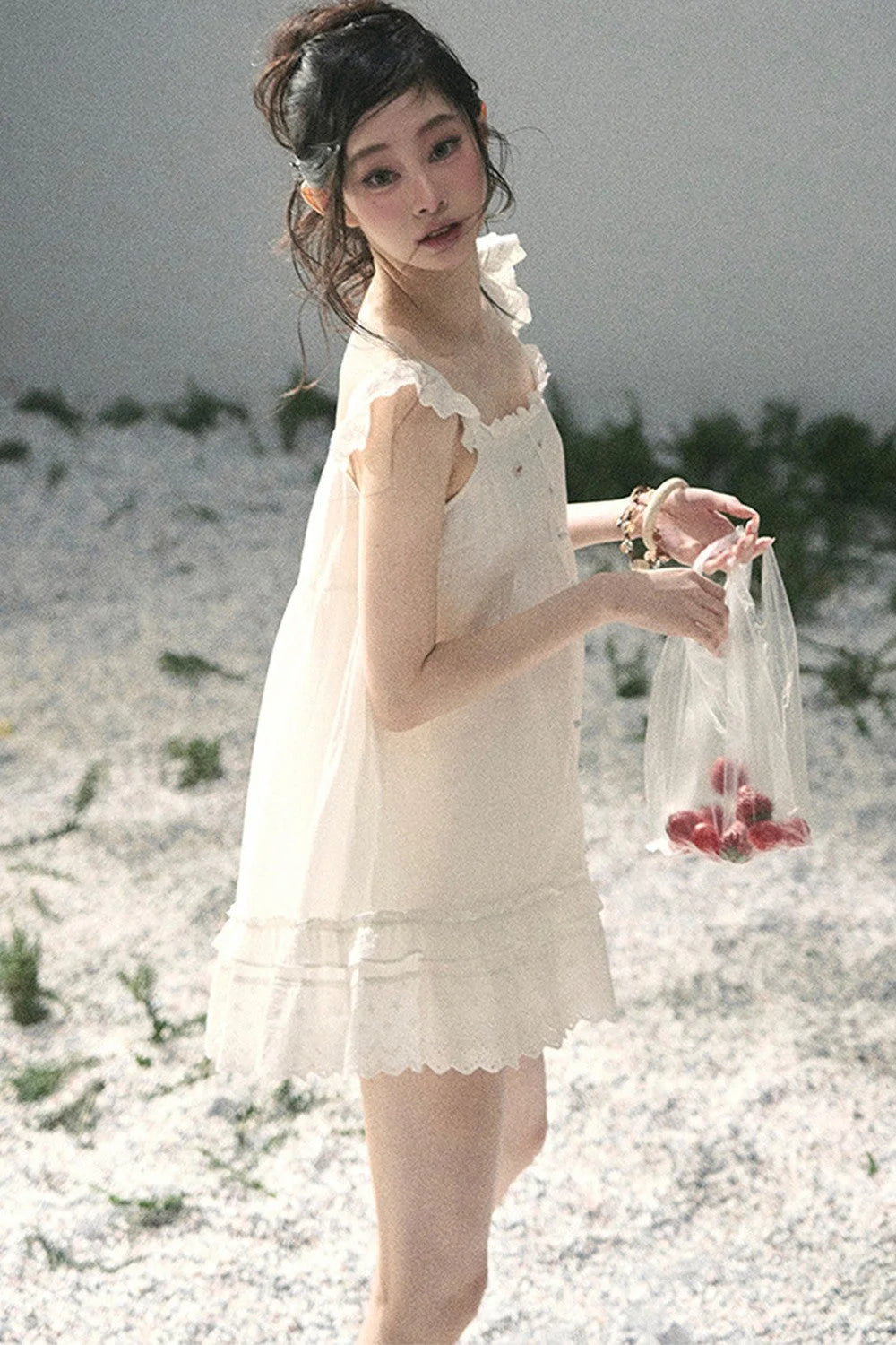 Lace Ruffled Babydoll Dress
