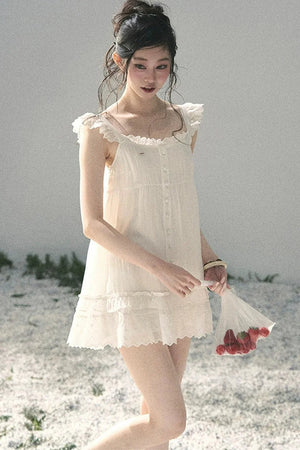 Lace Ruffled Babydoll Dress