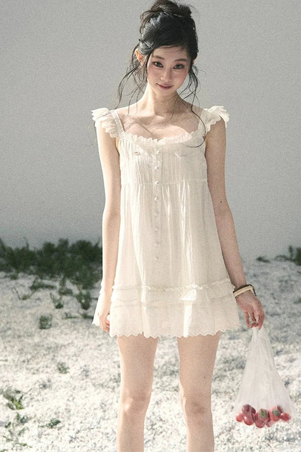 Lace Ruffled Babydoll Dress