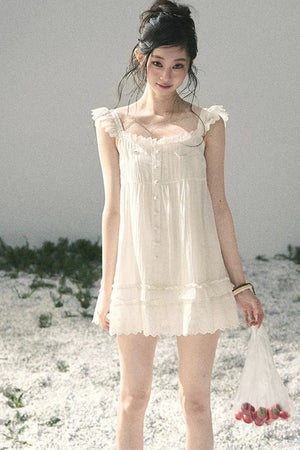 Lace Ruffled Babydoll Dress