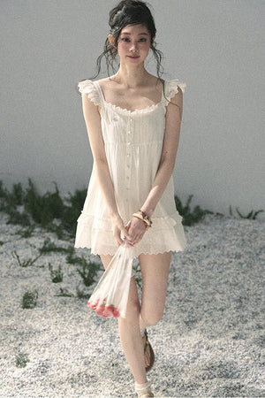 Lace Ruffled Babydoll Dress