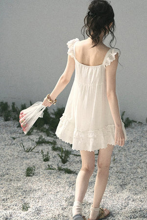 Lace Ruffled Babydoll Dress