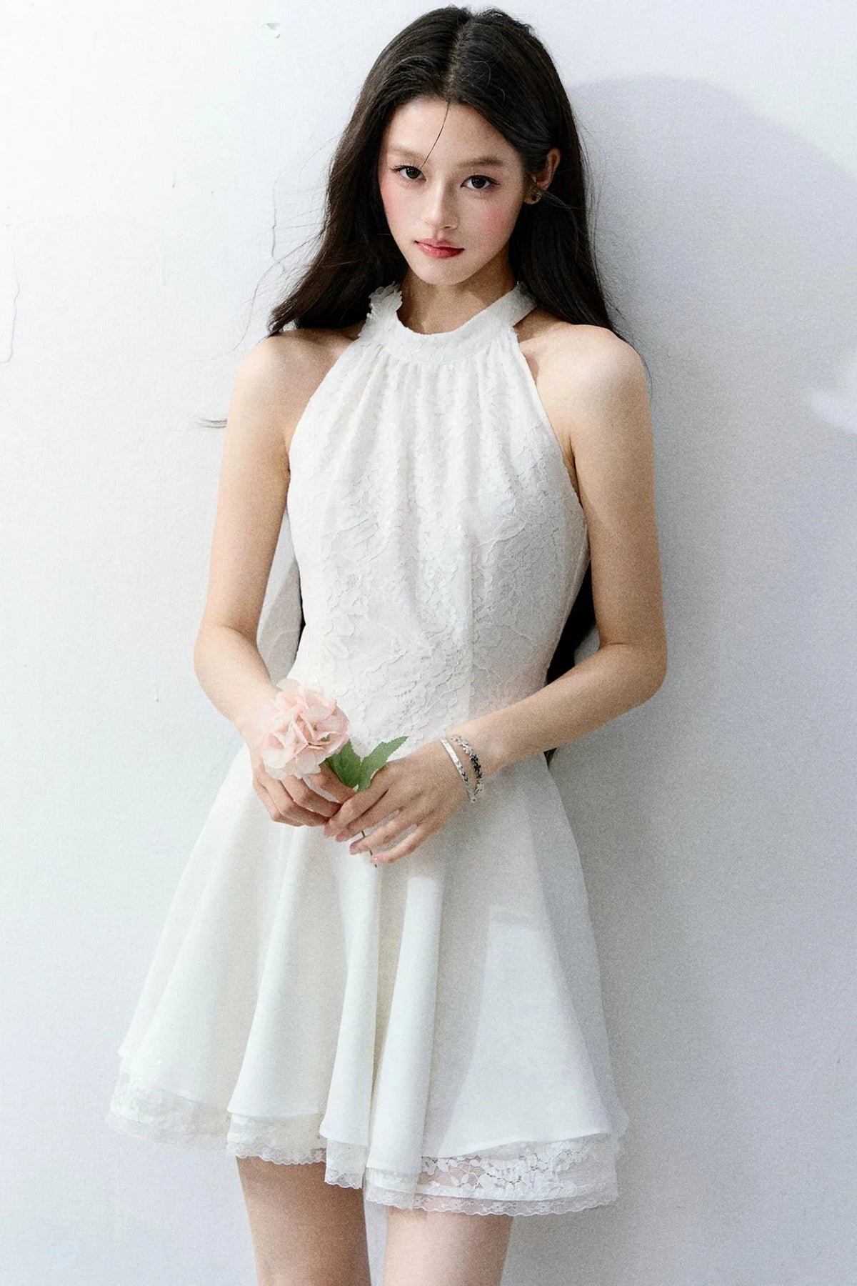 Lace Sequin Floral Dress