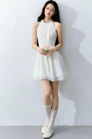 Lace Sequin Floral Dress