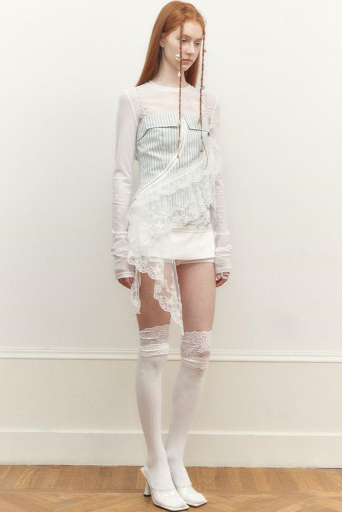 Lace Shadow Long Sleeve Tee