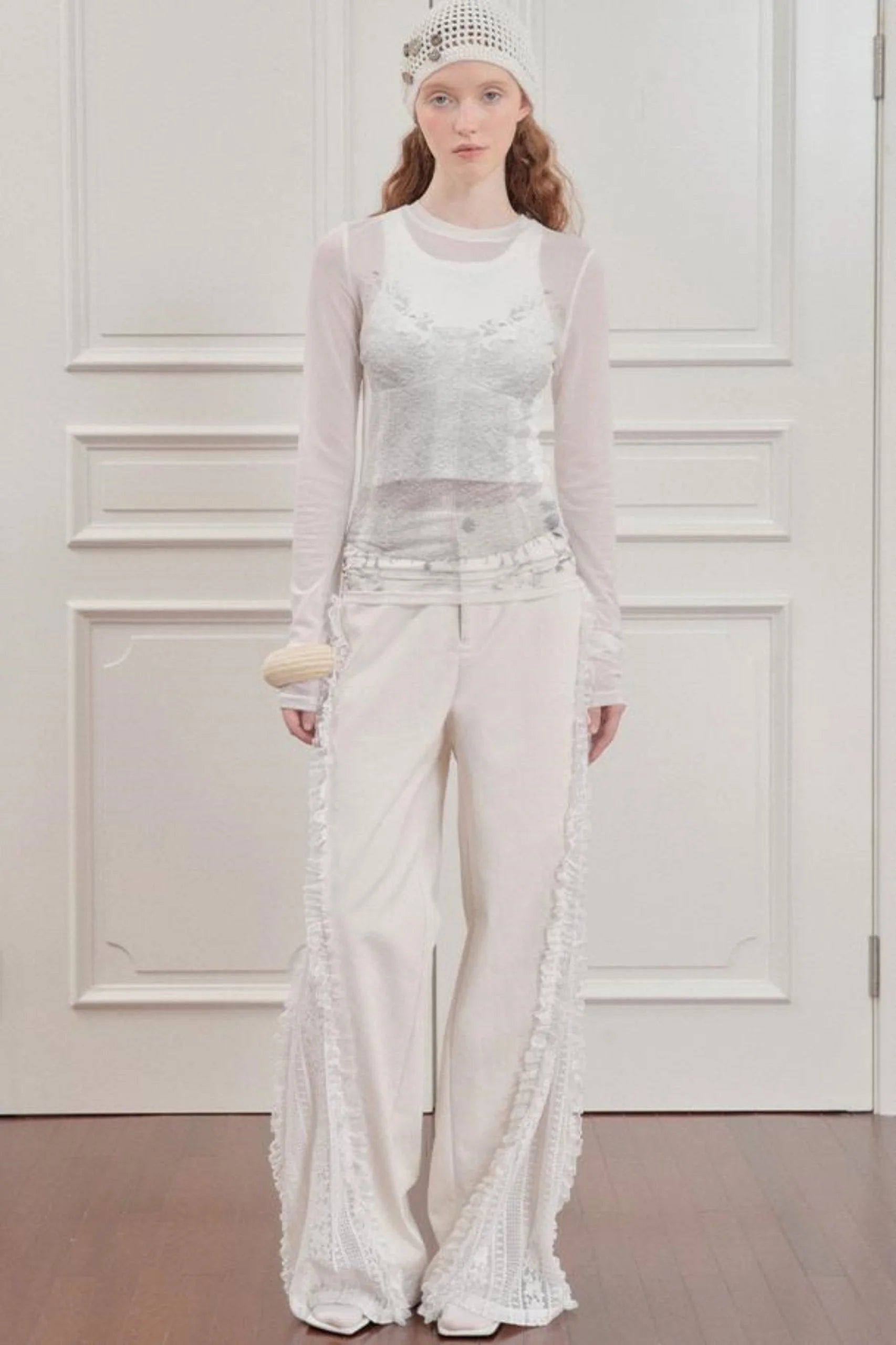 Lace Shadow Long Sleeve Tee