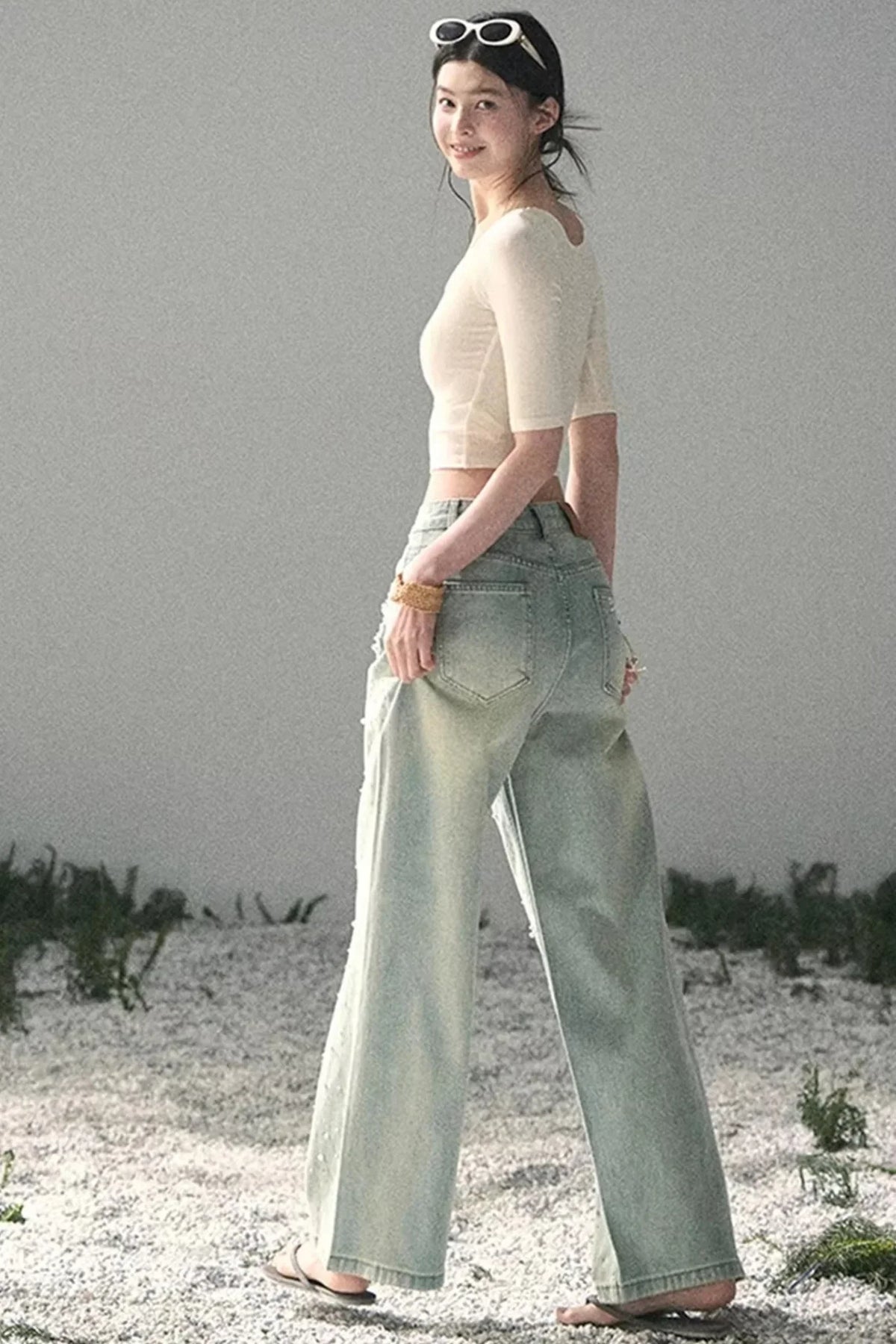 Lace Slim-Fit Cropped Top