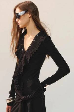 Lace Slit Dress