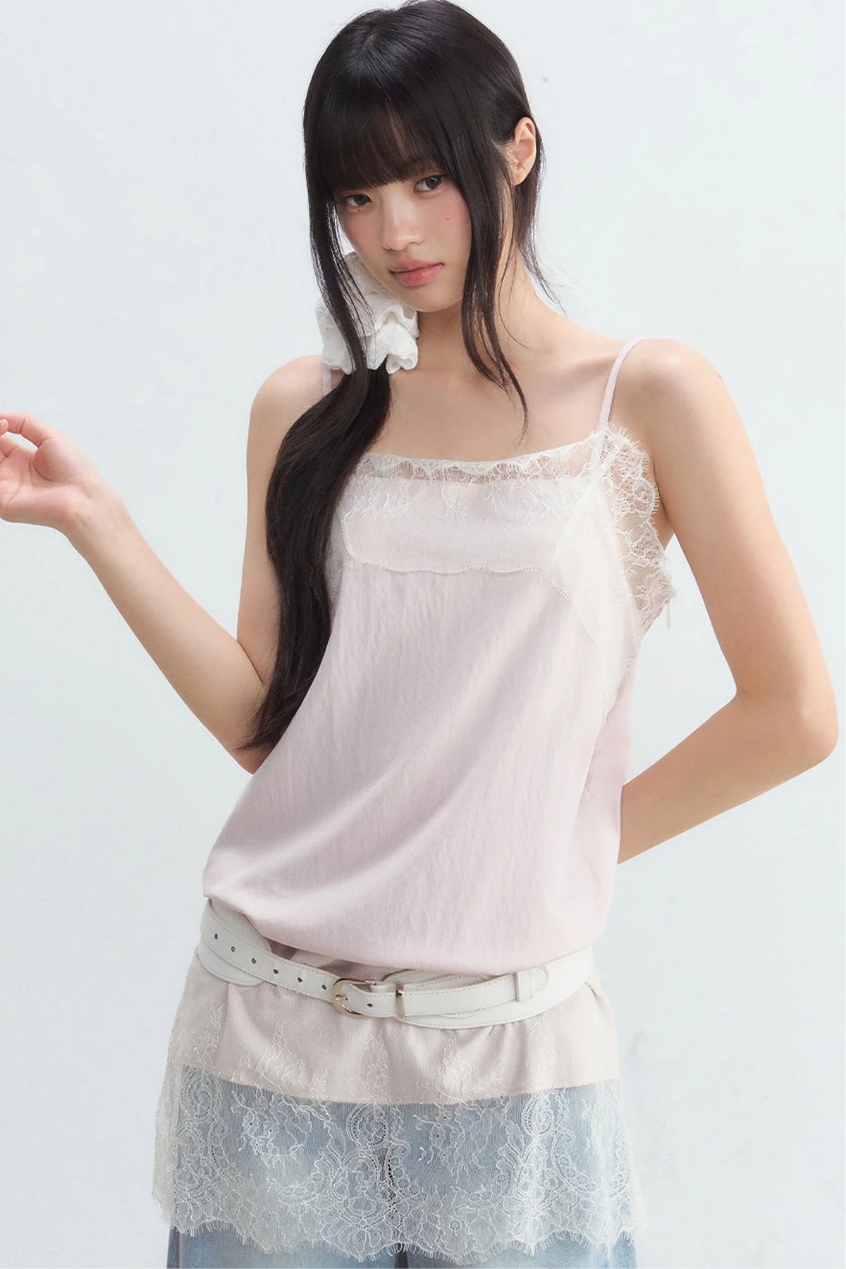 Lace Spliced Layered Camisole