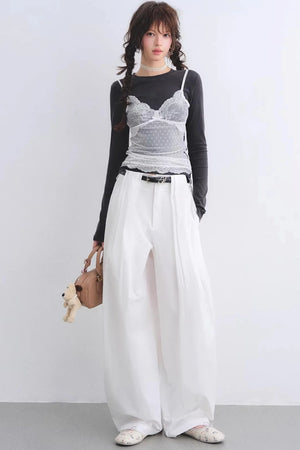 Lace Spliced Vintage Top