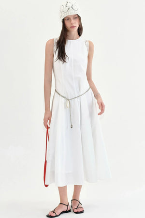 Lace Splicing A-Line Dress