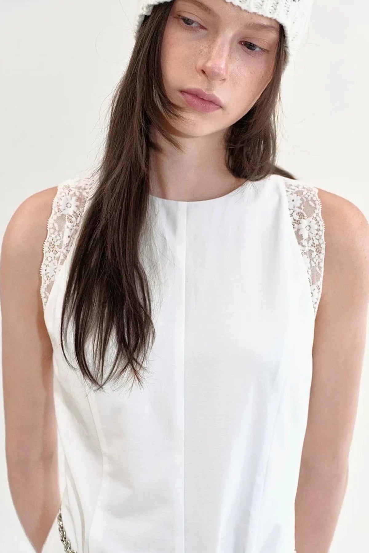 Lace Splicing A-Line Dress