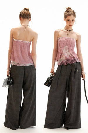Lace Splicing Camisole Top