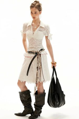 Lace Splicing Summer Shorts