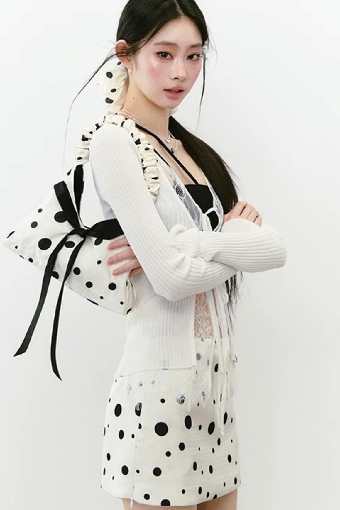 Lace Splicing Woolen Cardigan Top