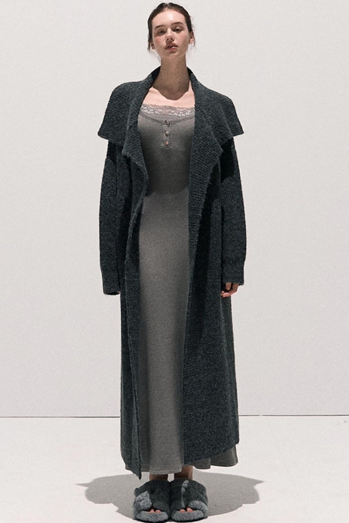 Lace Stitched Knit Waist Dress
