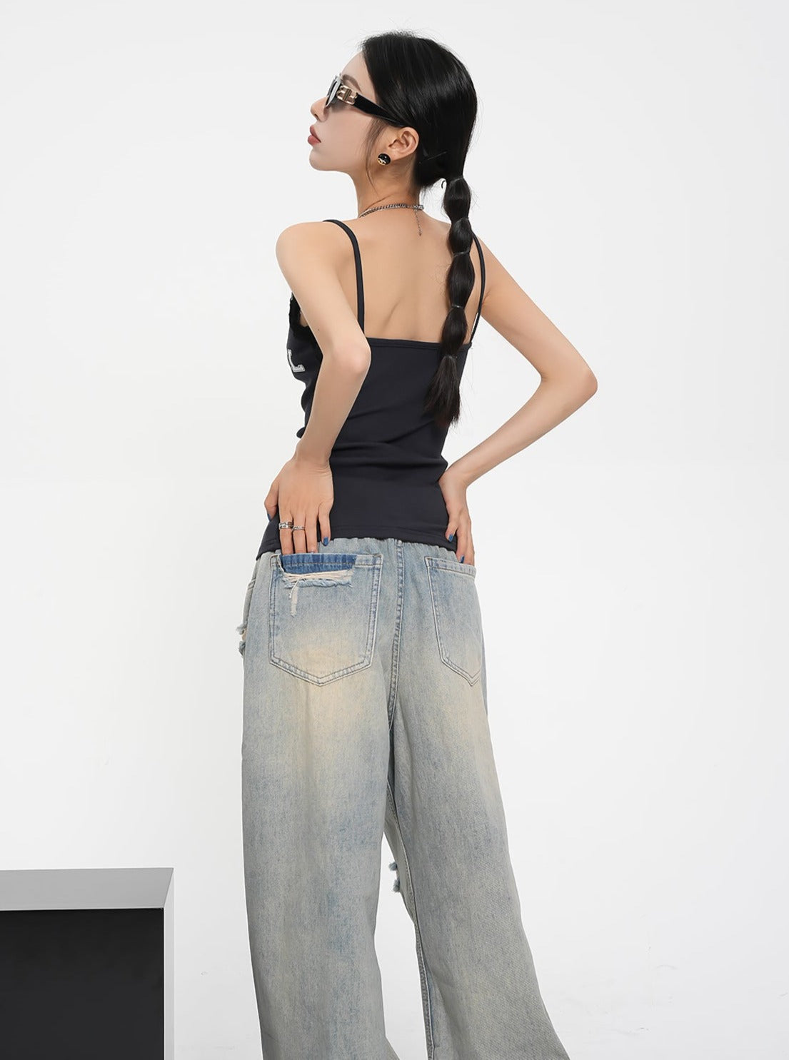 Lace Stitched Lettered Top