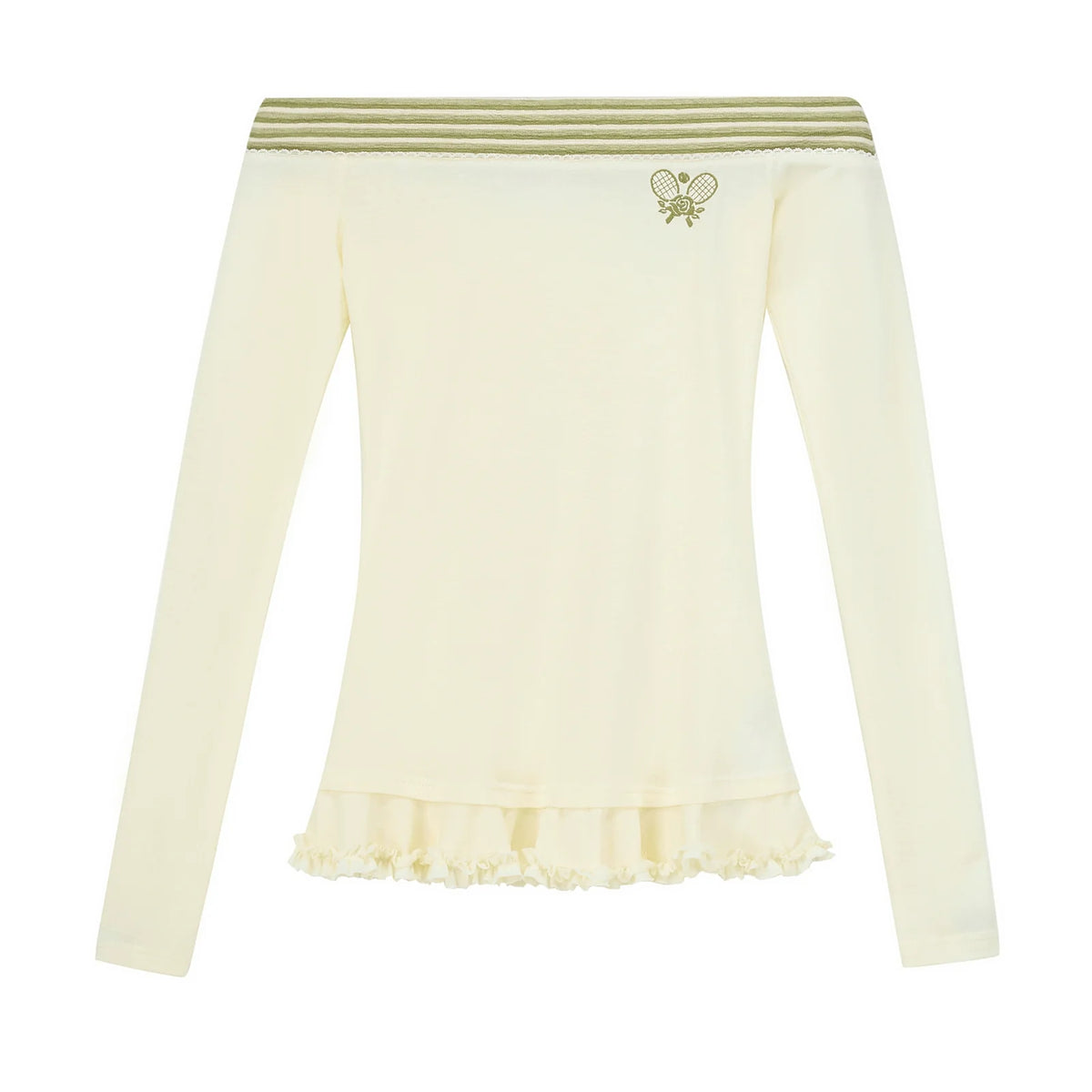 Lace Stitching Slim Long-Sleeved T-Shirt