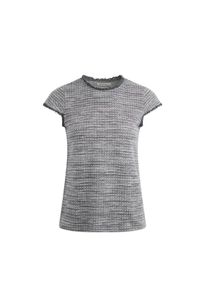Lace Striped Retro Top