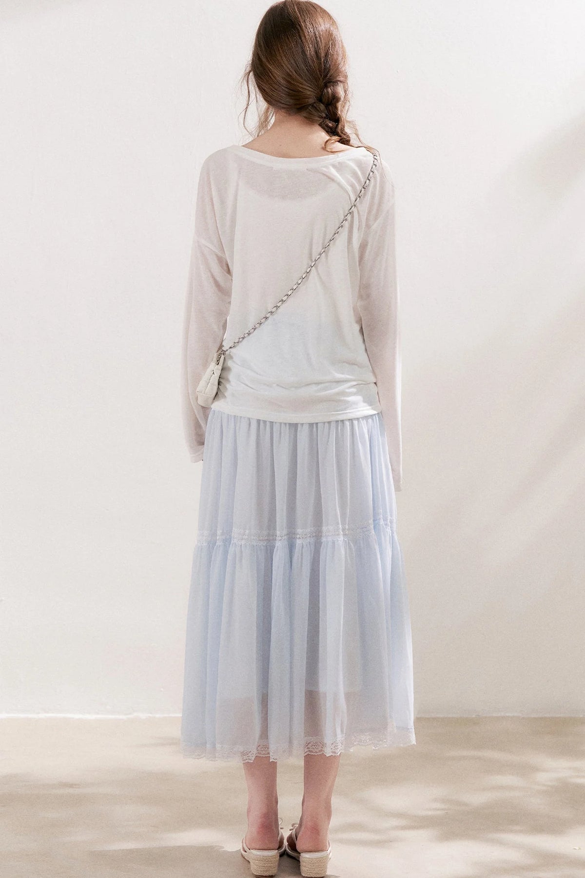 Lace Tiered Long Skirt