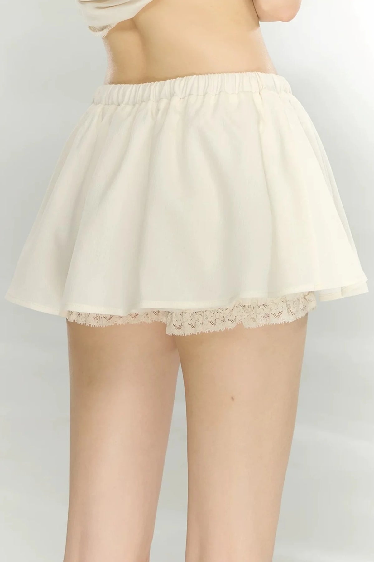 Lace Trim Acetate Two-Piece Set-Up