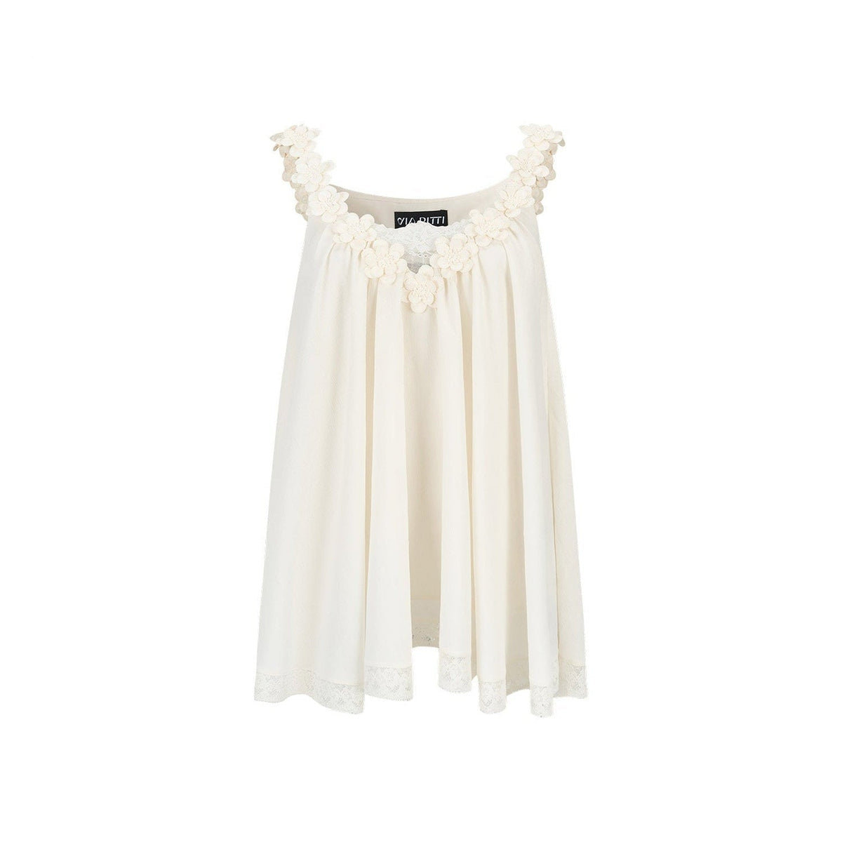 Lace Trim Acetate Two-Piece Set-Up