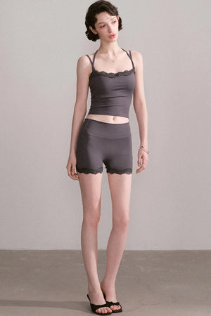 Lace Trim Activewear Set-Up