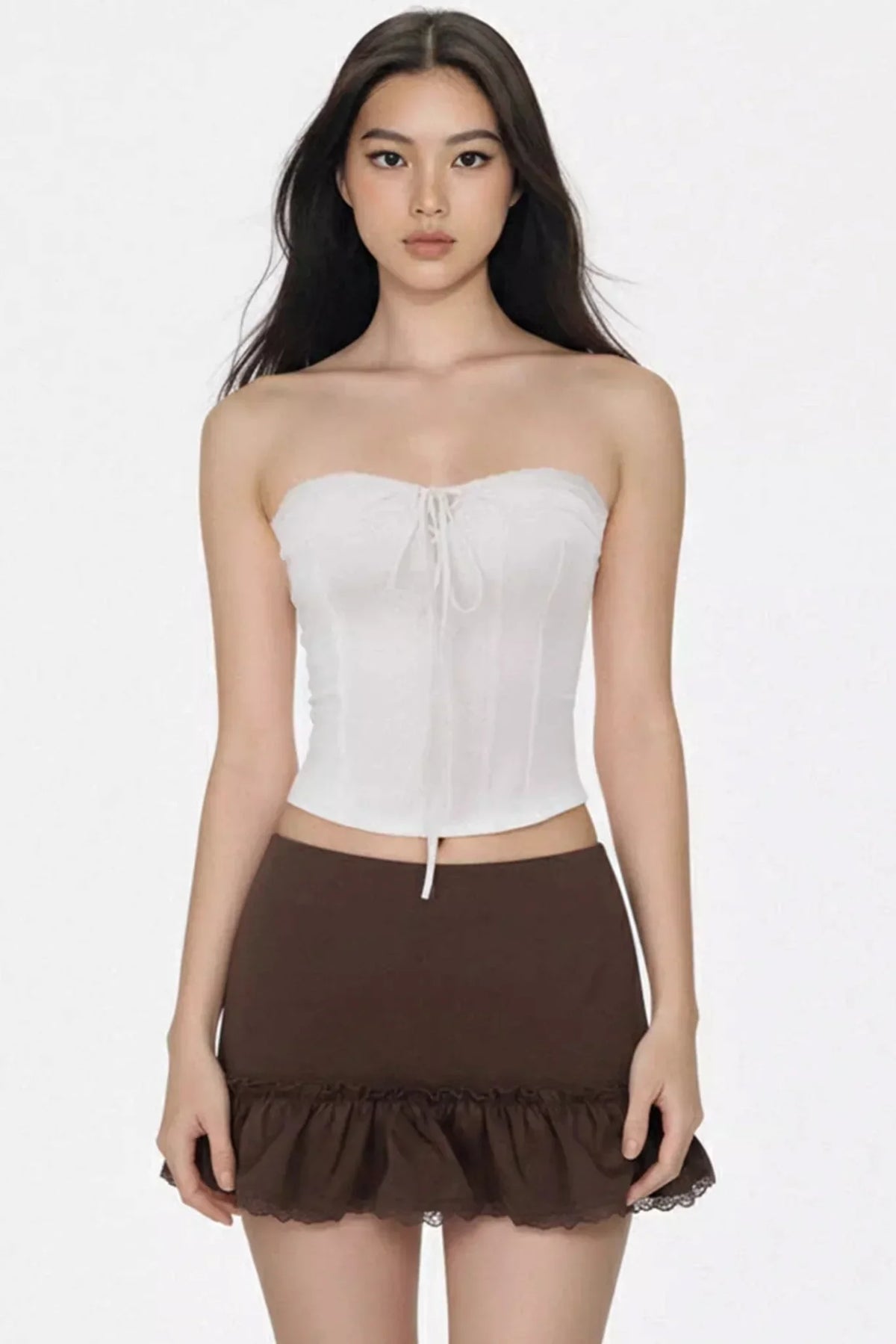 Lace Trim Knit Vest