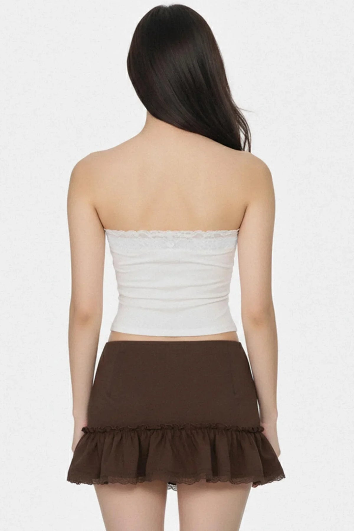 Lace Trim Knit Vest
