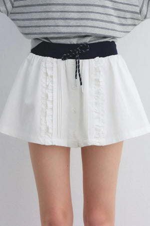 Lace Trim Patchwork Skirt