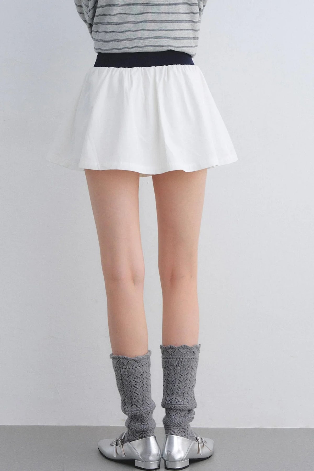 Lace Trim Patchwork Skirt