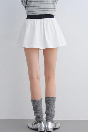 Lace Trim Patchwork Skirt