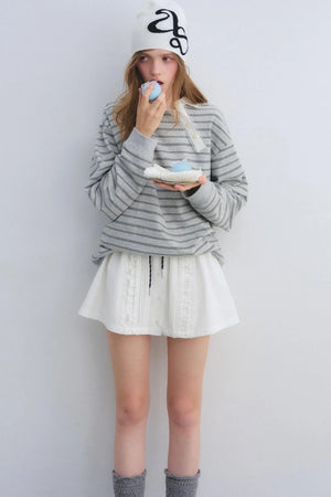 Lace Trim Patchwork Skirt