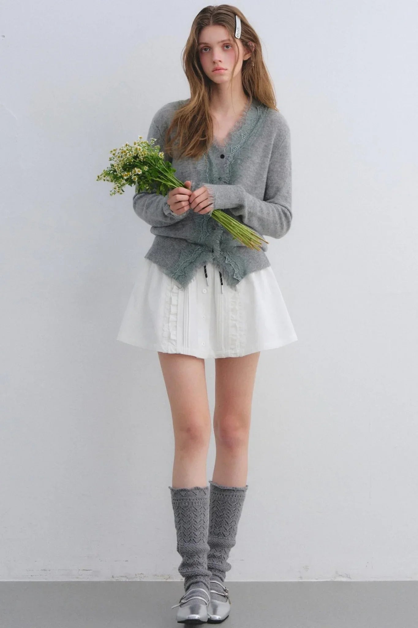 Lace Trim Patchwork Skirt