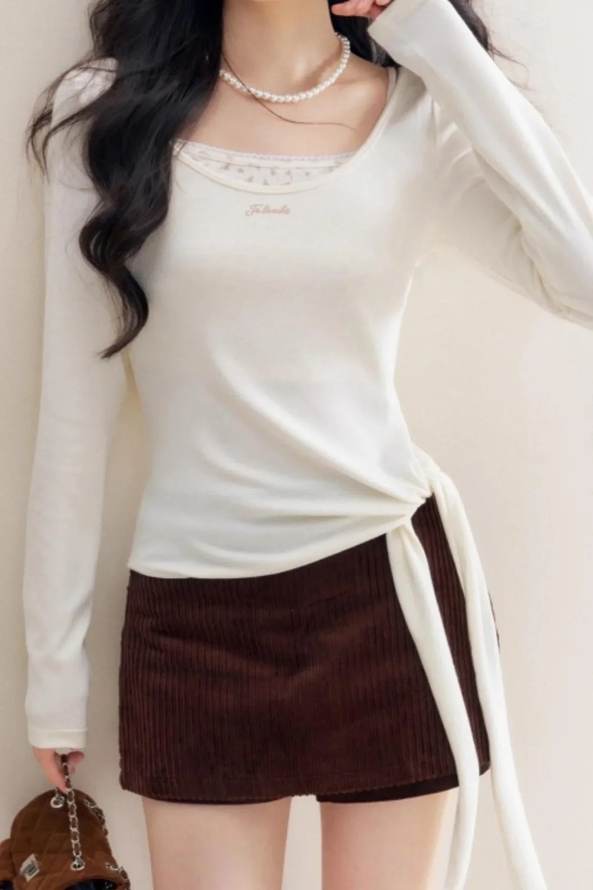 Lace Trim Patchwork Top