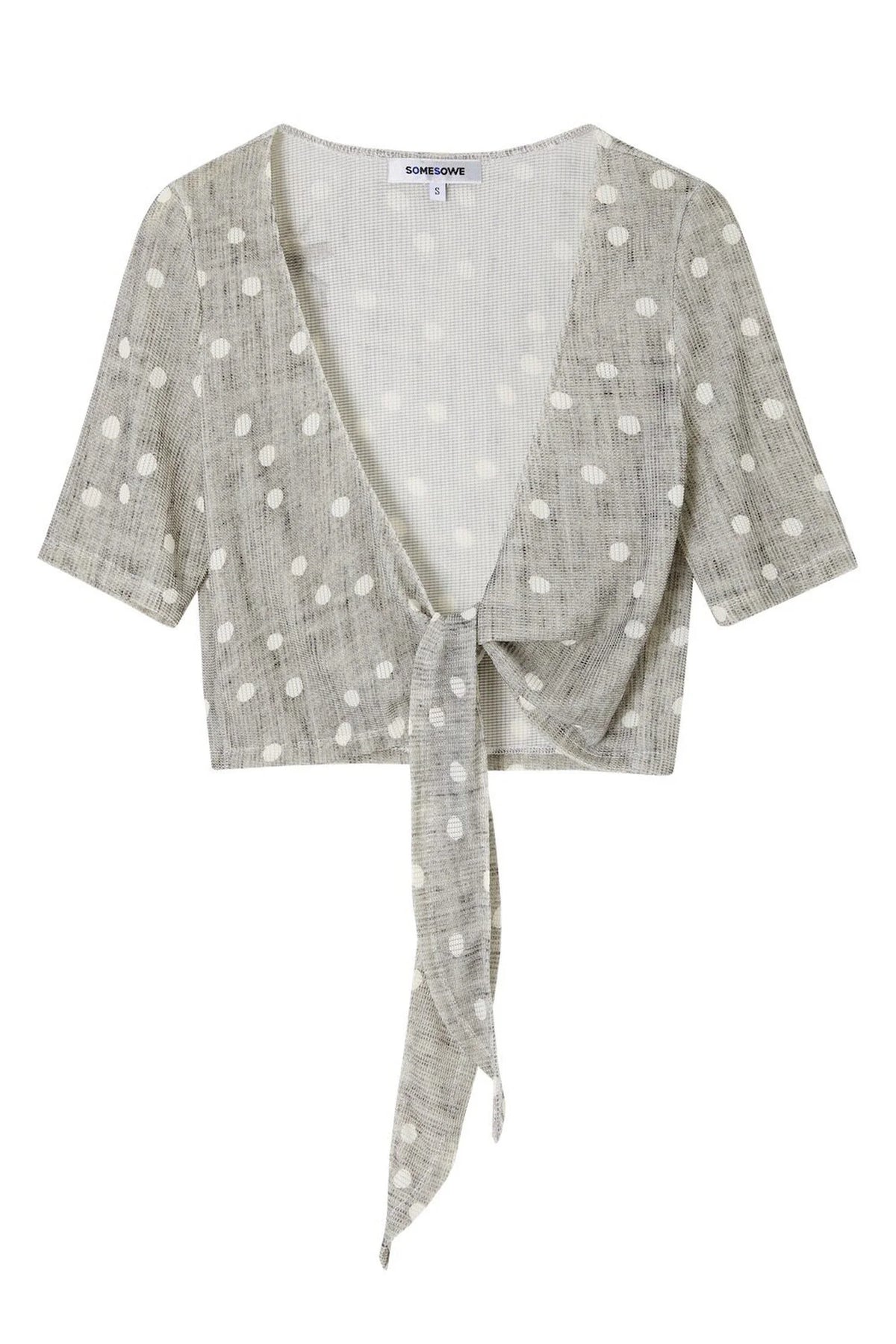 Lace Trim Tie-Front Knit Cardigan Set-Up