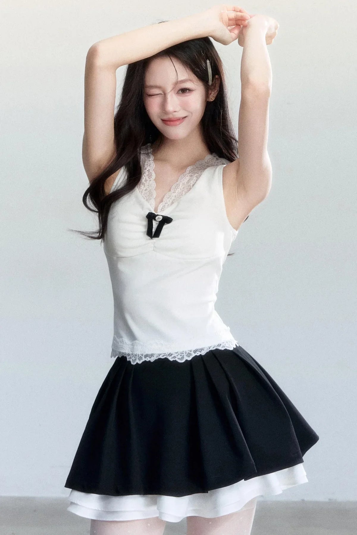Lace-Trimmed Ballet Camisole Top