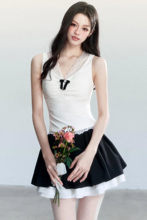 Lace-Trimmed Ballet Camisole Top