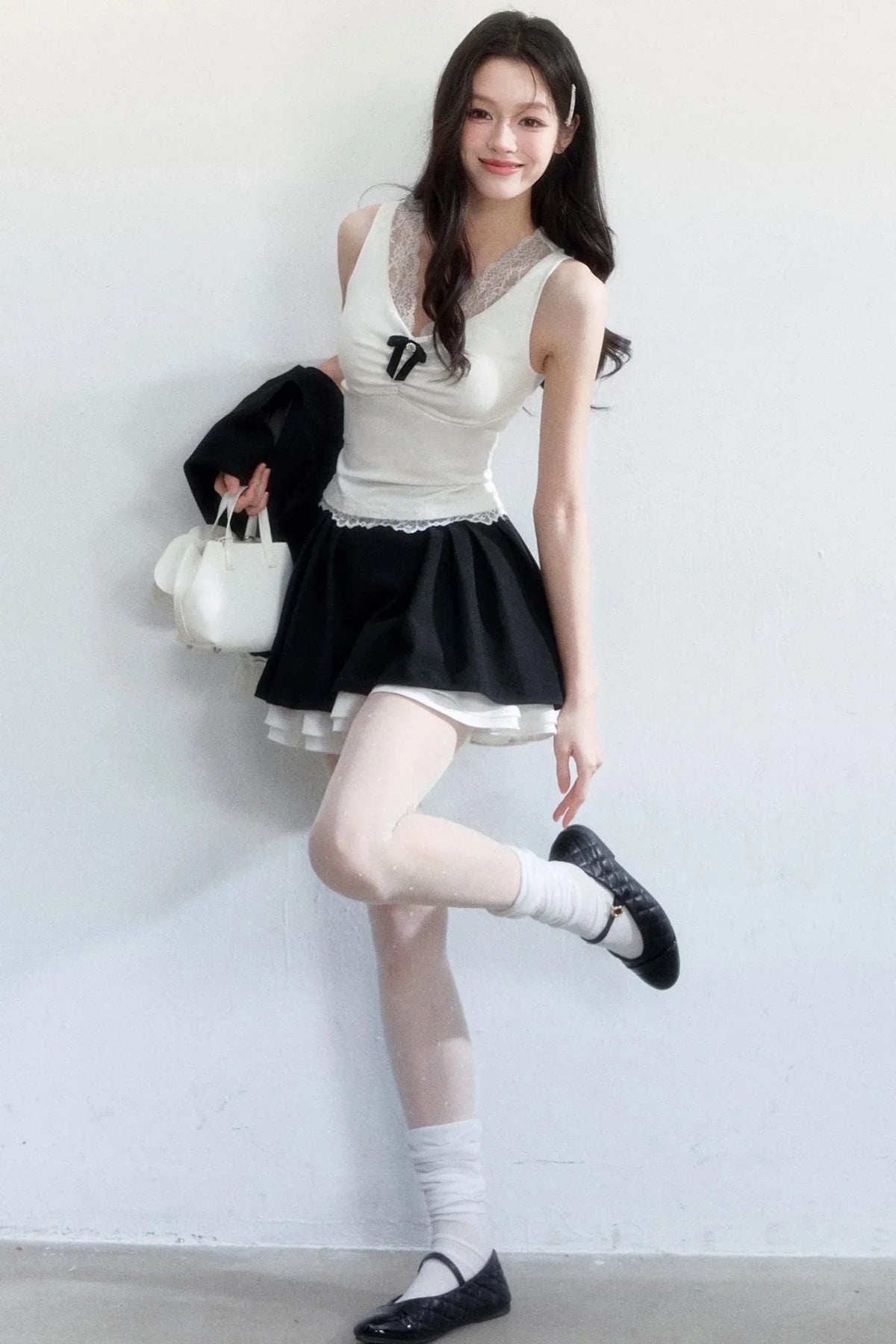 Lace-Trimmed Ballet Camisole Top