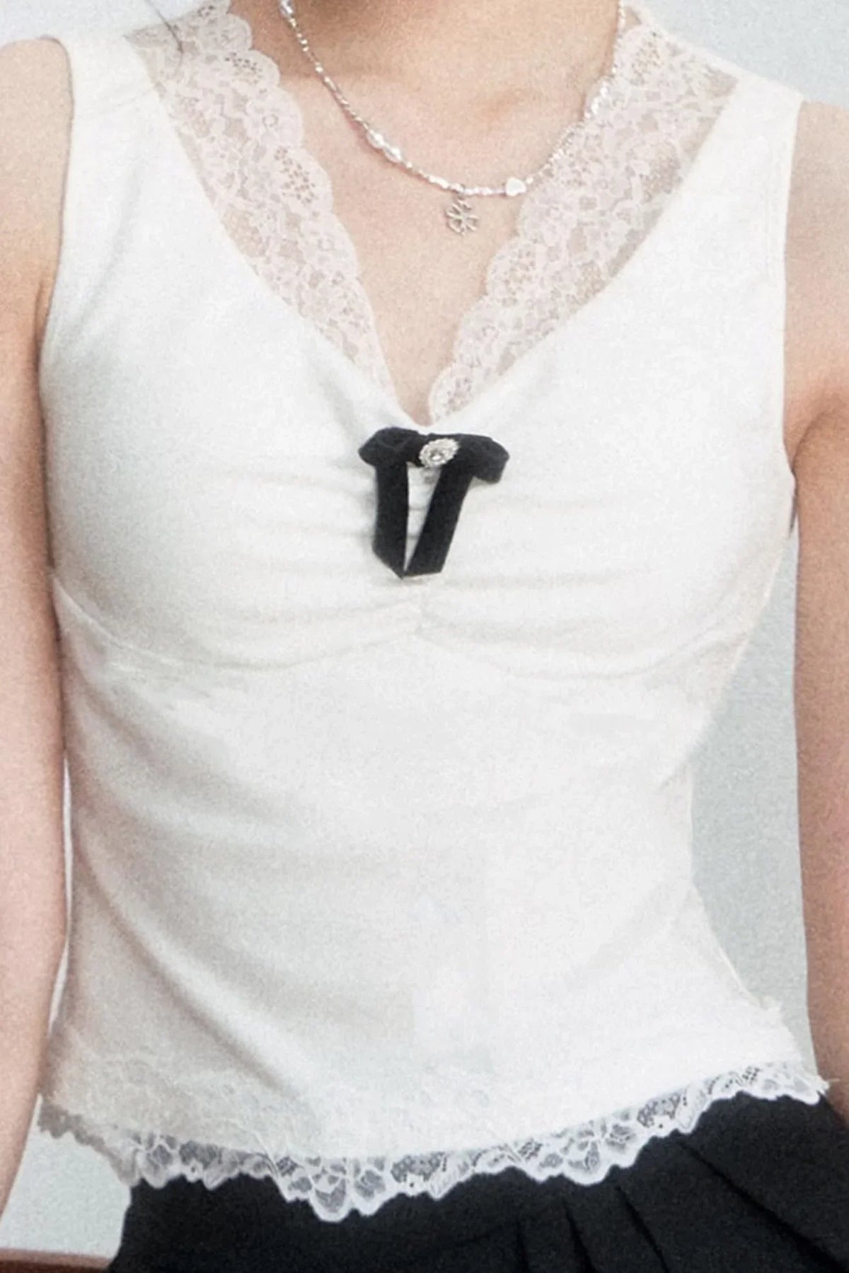 Lace-Trimmed Ballet Camisole Top