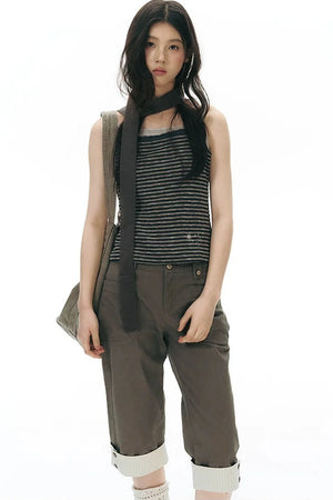 Lace-Trimmed Embroidered Camisole