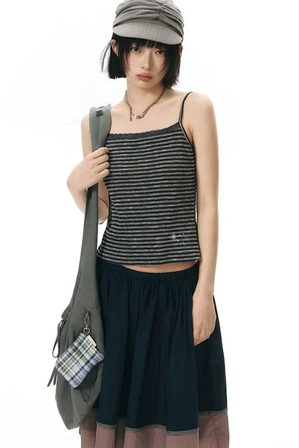 Lace-Trimmed Embroidered Camisole
