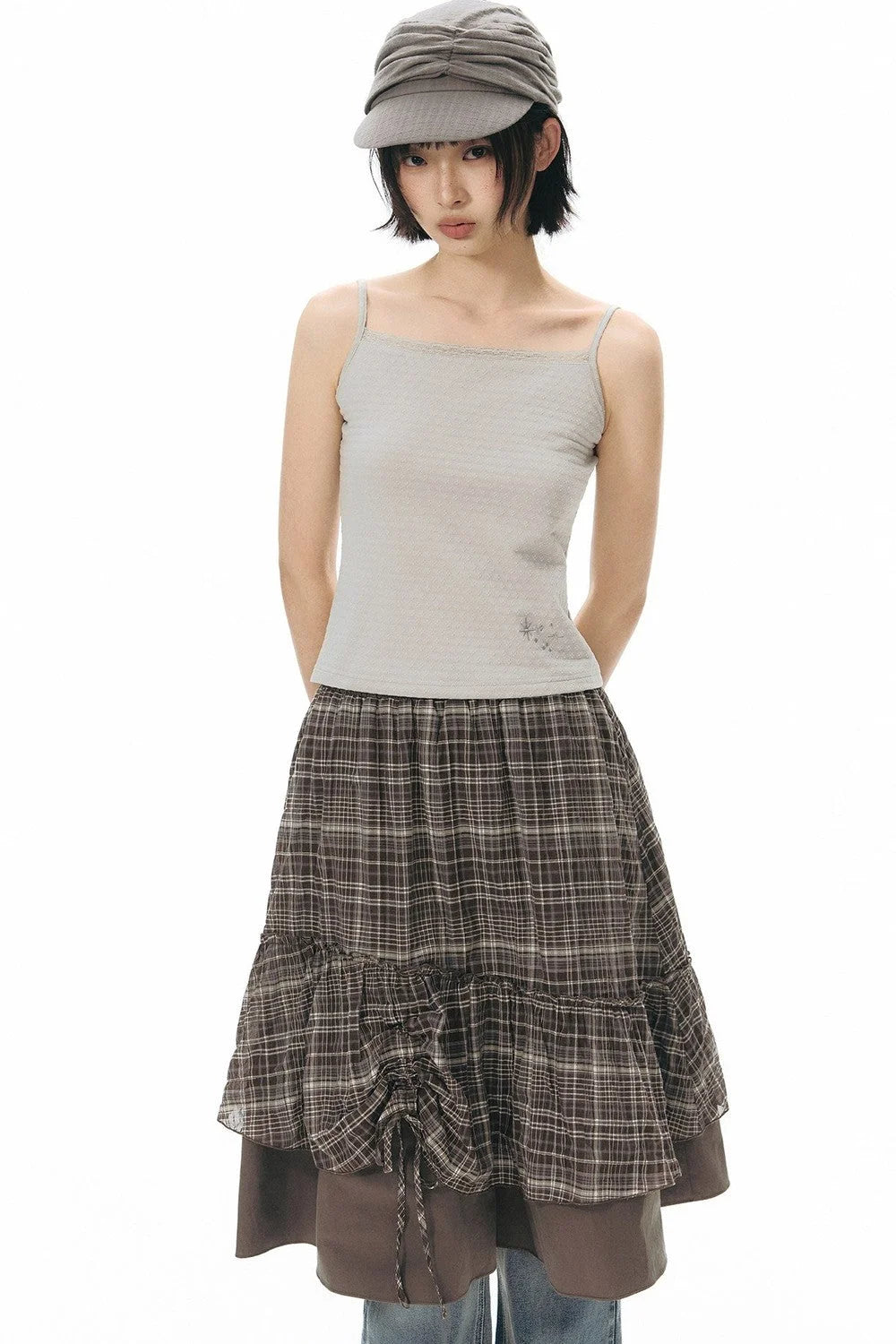 Lace-Trimmed Embroidered Camisole