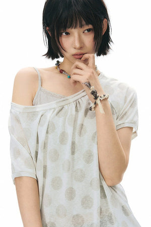 Lace-Trimmed Embroidered Camisole