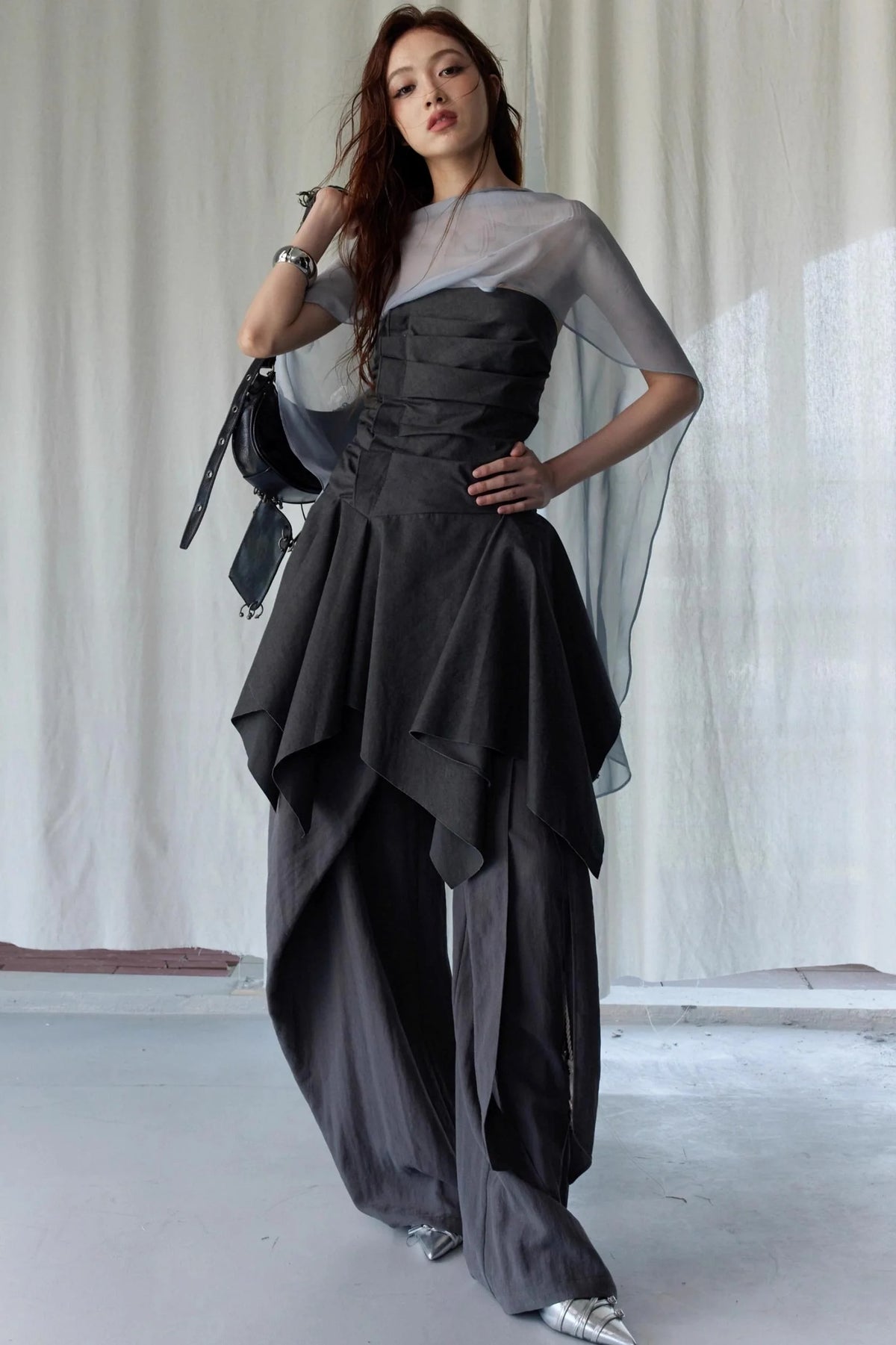 Lace-Trimmed Wide-Leg Culottes