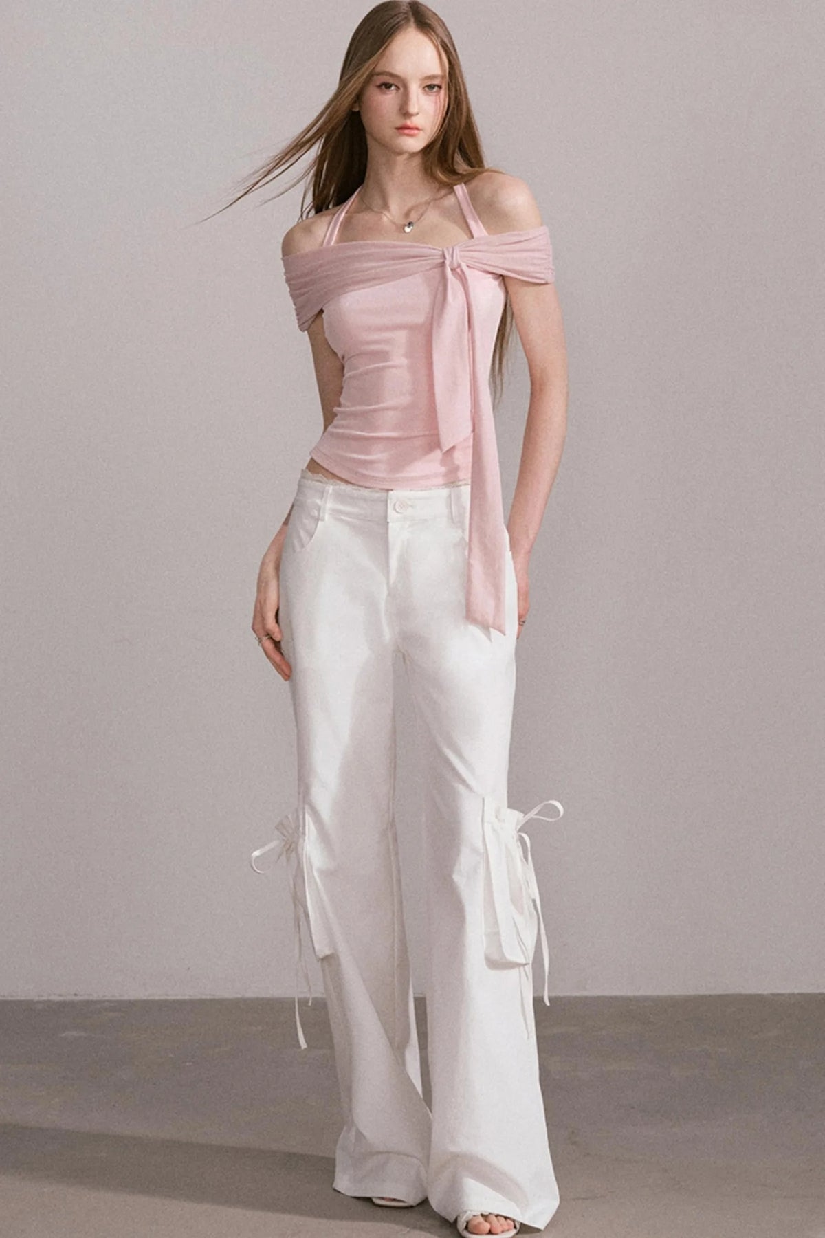 Lace-Trimmed Womens Pants