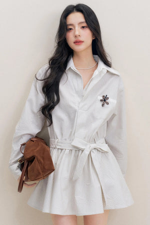 Lace-Up Craft Dress